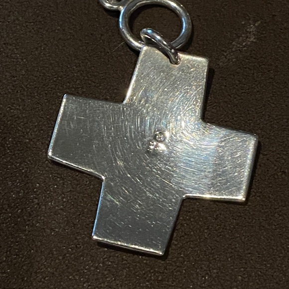 Sterling Silver Modern Celtic Cross Toggle Necklace 925 VINTAGE unisex - Picture 3 of 5